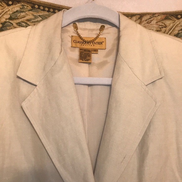 Classified Entier Petites Linen Blend Blazer - Picture 3 of 6